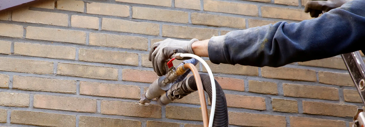 Isoleren van de spouwmuur met EPS-parels